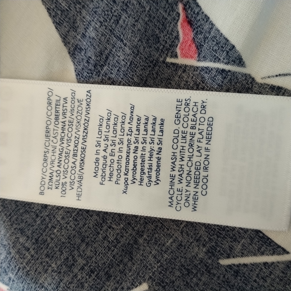 Chaps Nautical Navy Wrap Skirt L - Picture 7 of 10